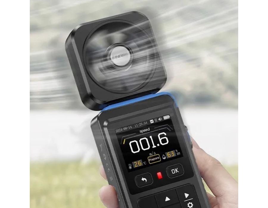 Anemometru digital 3-in-1, viteza vant 0.5-30 m/s, debitul aer, temperatura, umiditatea, cu afisaj color [3]