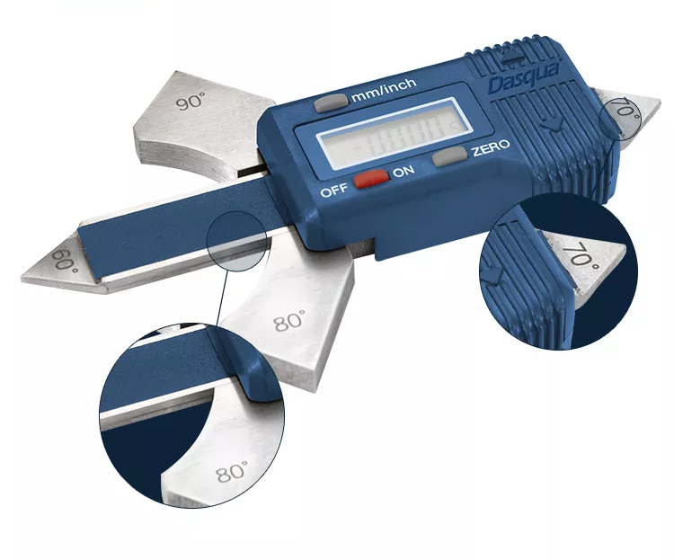 Calibru digital pentru verificare sudura Dasqua 0-20 mm, unghiuri 60° 70° 80° 90°, rezolutie 0,1mm [5]