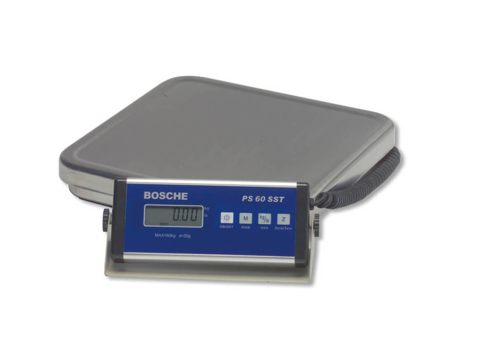 Cantar digital cu platforma inox BOSCHE PS SST capacitate 100 kg rezolutie 50 g [2]