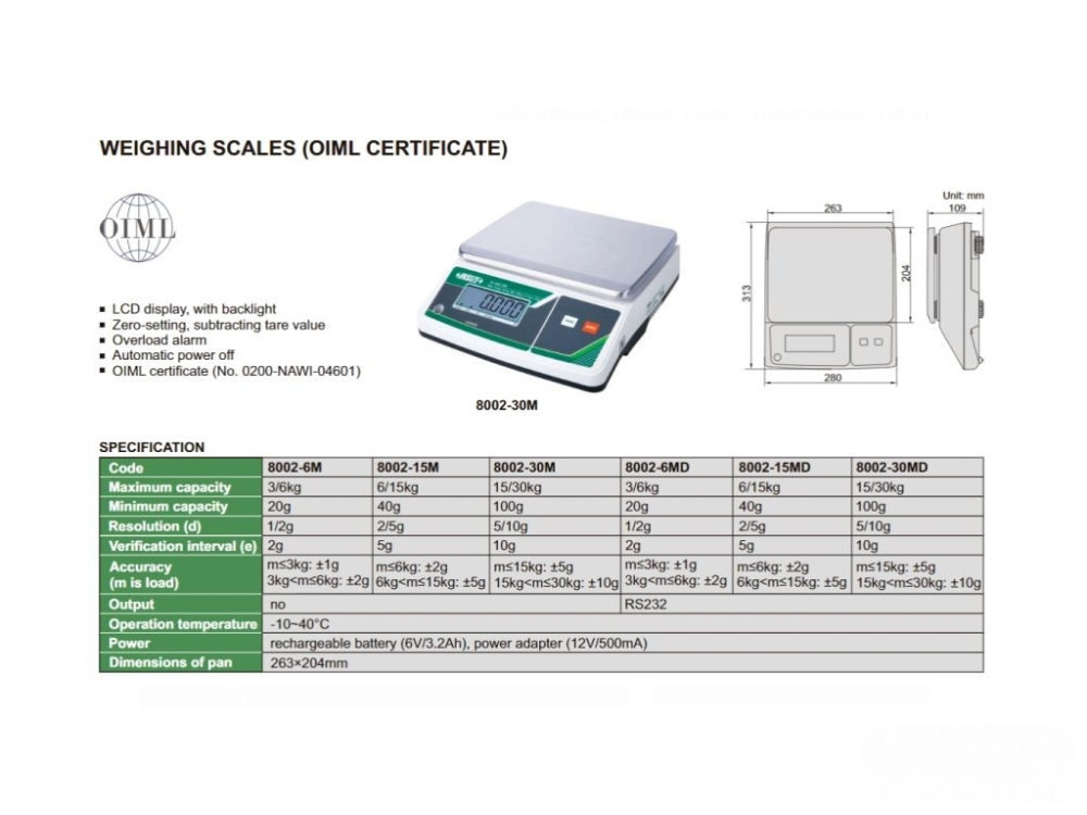 Cantar digital INSIZE capacitate 6 kg, rezolutie 1 g, certificat OIML [2]