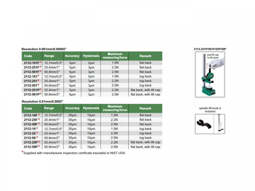 Ceas comparator digital INSIZE 12,7mm, rezolutie 0,01mm, precizie 20µm [3]