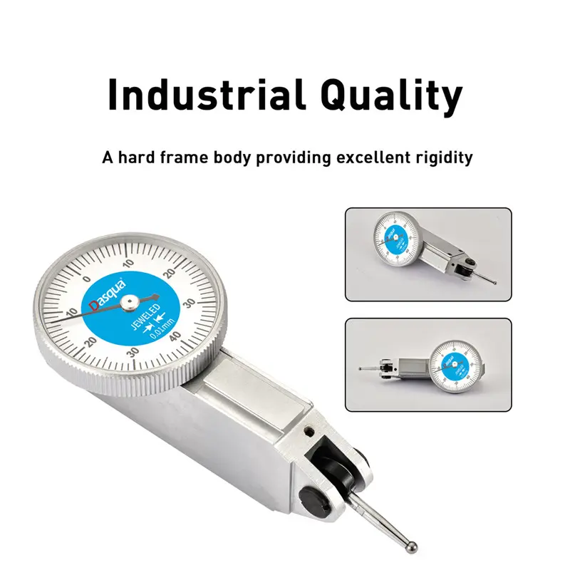 Ceas comparator mecanic cu levier Dasqua 0-8mm, gradatie 0,01mm, cadran 37,5mm, orizontal [5]