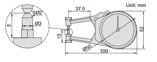 Ceas comparator mecanic pentru masurat grosimi INSIZE 10mm/0,1 mm precizie +/-0,1mm [3]