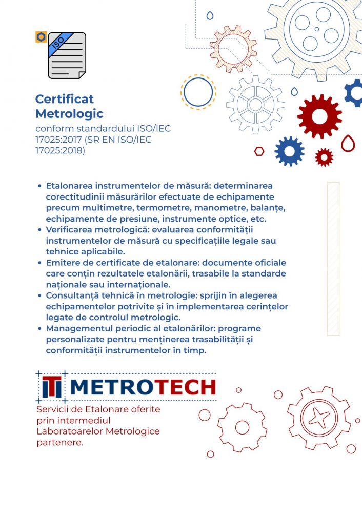 Certificat Etalonare Subler Adancime 150–400 mm, Acreditat ISO 17025 [1]