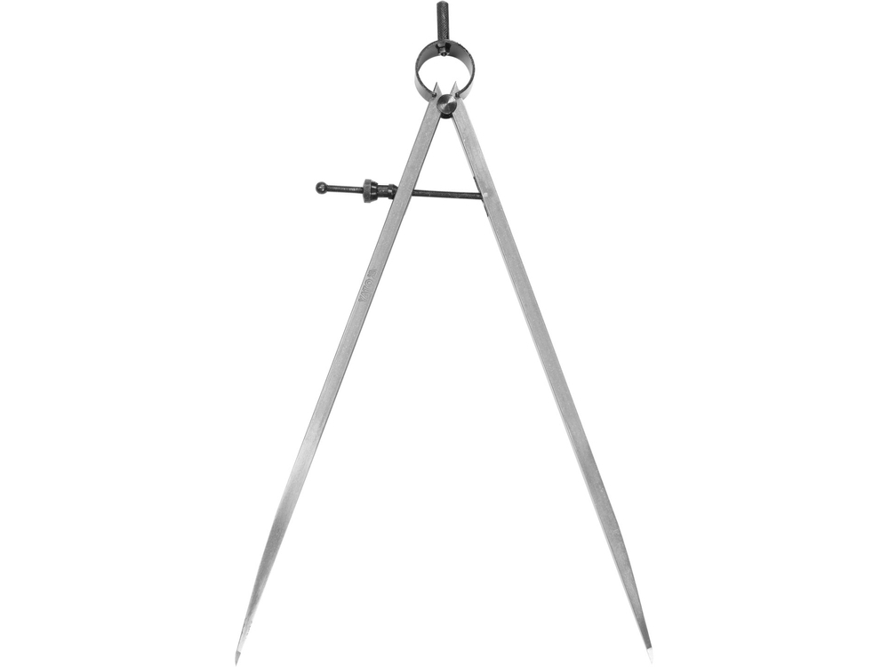 Compas profesional 300 mm cu arc, varfuri ascutite, reglaj surub, otel carbon [1]