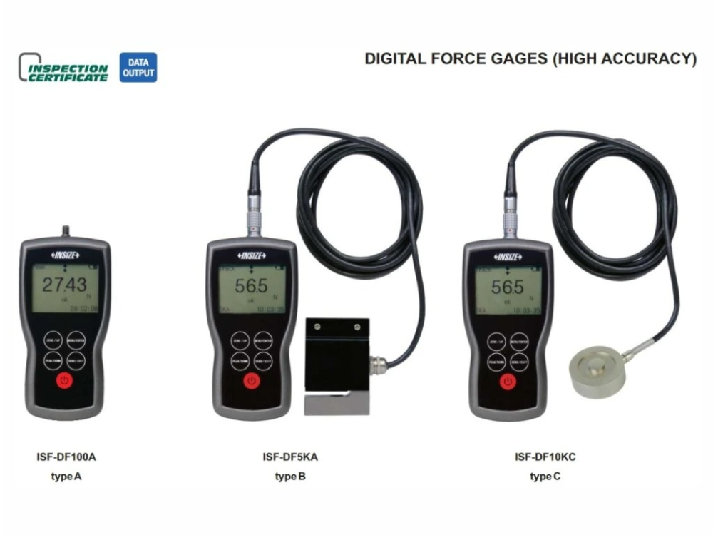 Dinamometru digital industrial INSIZE Tip A 100N, rezolutie 0,01N, precizie +/-0,2% [4]