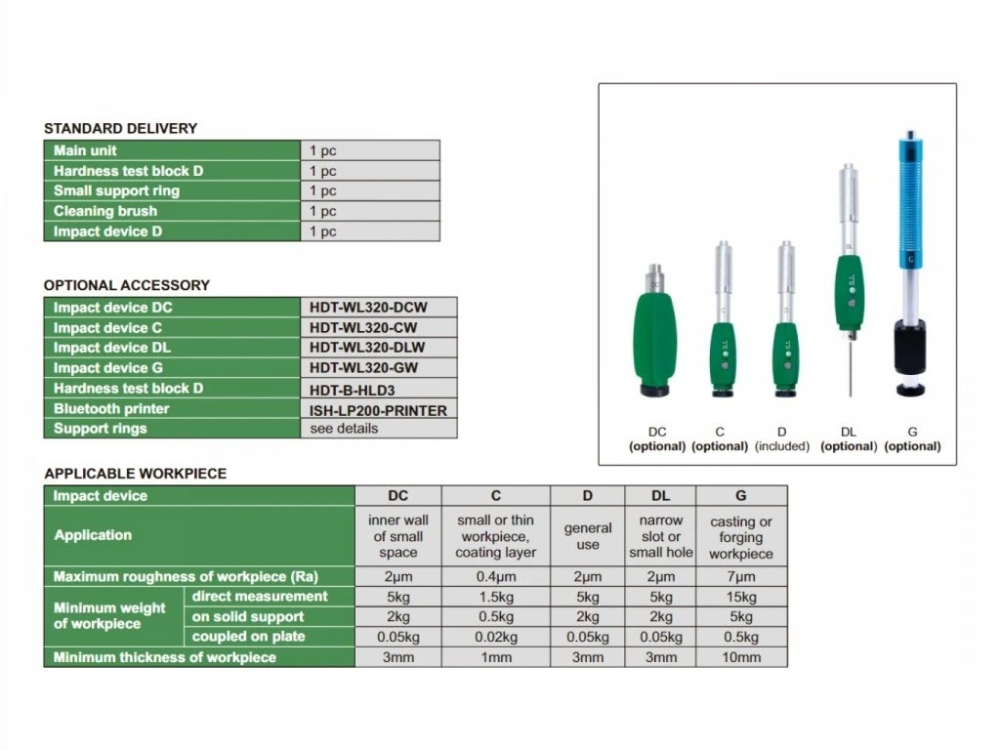 Durometru digital LEEB INSIZE HDT-WP201 cu sonda D wireless, HLD, HV, HB, HRC, HRB, HSD, σb [3]