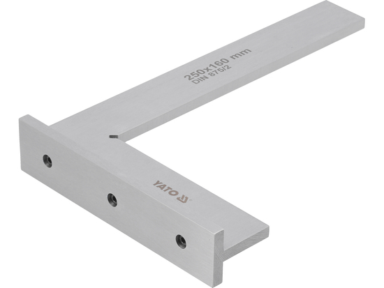 Echer vinclu drept cu talpa 250x160 mm, otel calit, DIN 875, clasa II [3]