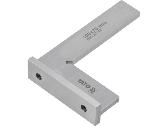 Echer vinclu drept cu talpa 100x70 mm, otel calit, DIN 875, clasa II [3]