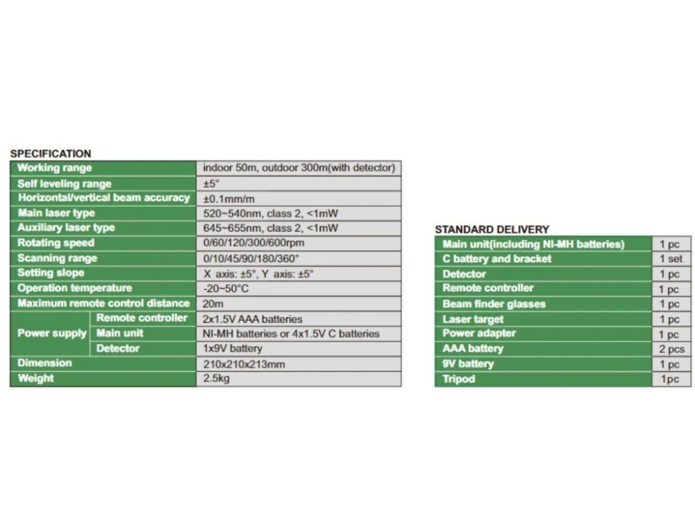 Laser rotativ cu autonivelare INSIZE, IP 65, interval 300 m, fascicul verde [2]