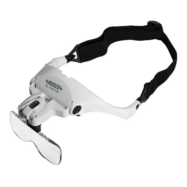 Ochelari cu 5 lupe interschimbabile INSIZE, marire 1x–3.5x, iluminare LED [2]
