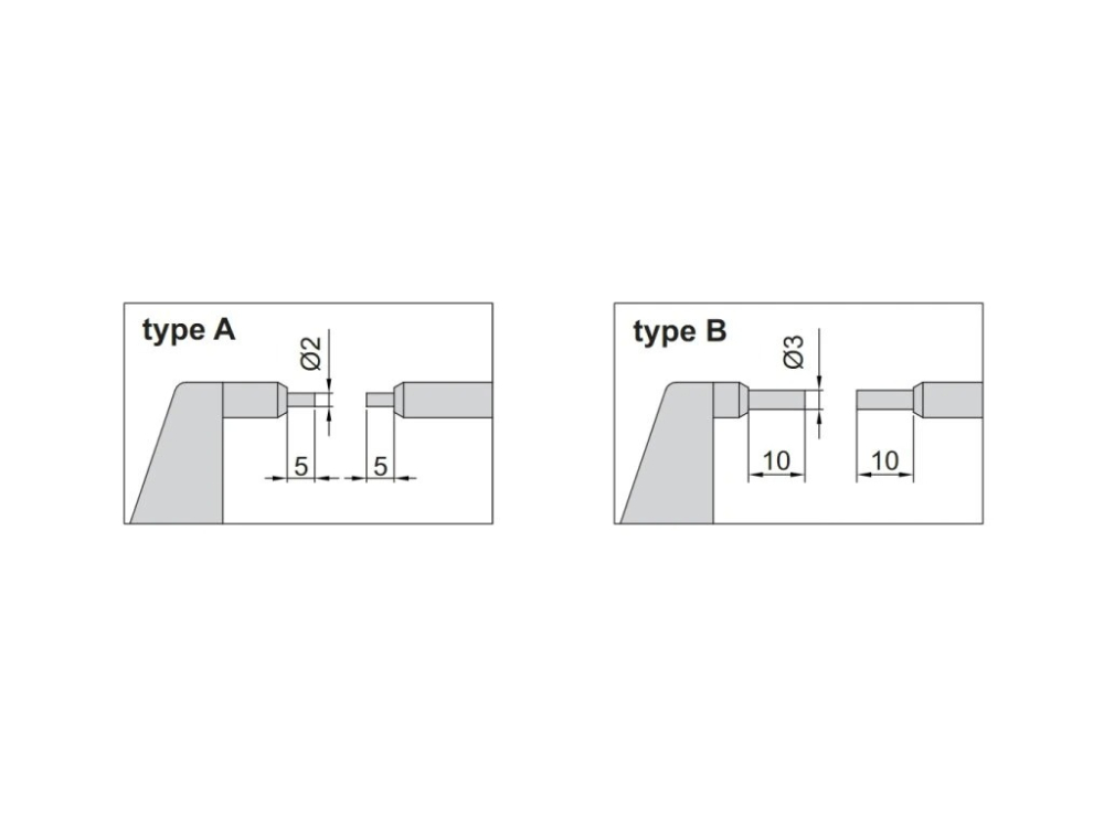 Micrometru digital caneluri INSIZE 50-75mm, varf 10x3mm, rezolutie 0,001mm, tip B [3]