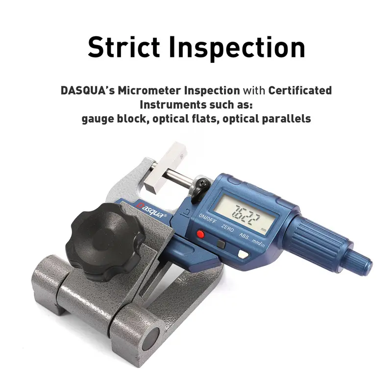 Micrometru exterior digital Dasqua 0–25mm, rezolutie 0,001mm, precizie +/-0,003mm, ecran mare [3]