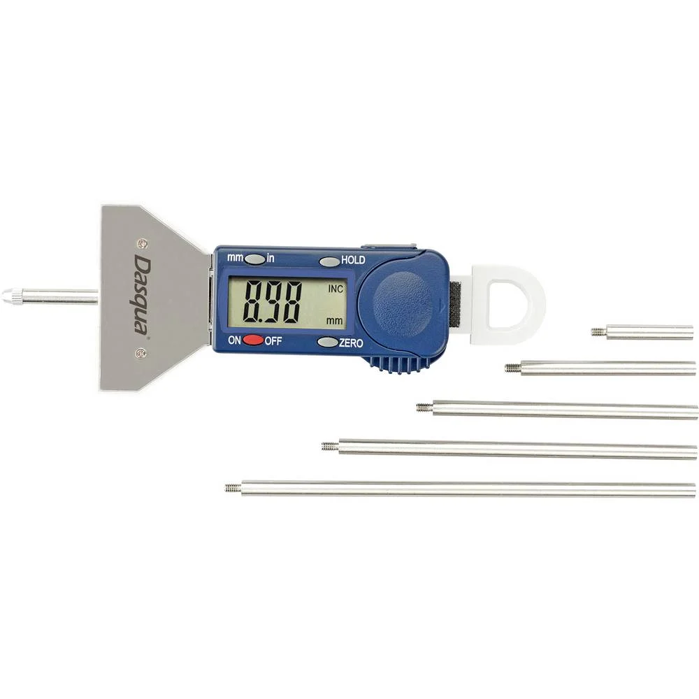 Dispozitiv digital de adancime Dasqua 0–25mm, rezolutie 0,01mm, precizie +/-0,03mm, baza 53mm [2]