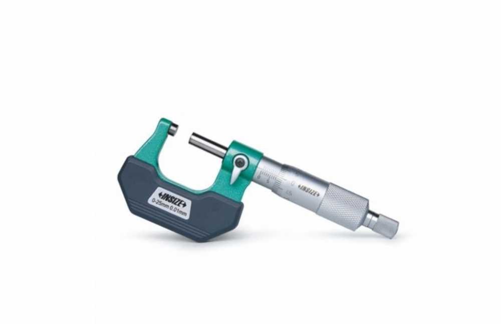 Micrometru mecanic exterior Insize 25–50mm, rezolutie 0,01mm, precizie +/-4µm, palpatoare carbid [1]