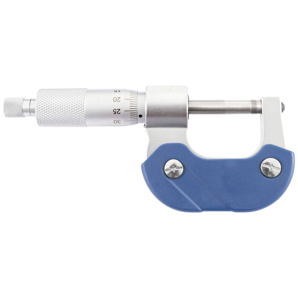 Micrometru mecanic exterior Dasqua 0–25mm, rezolutie 0,01mm, precizie 0,004mm, cadru cromat [3]