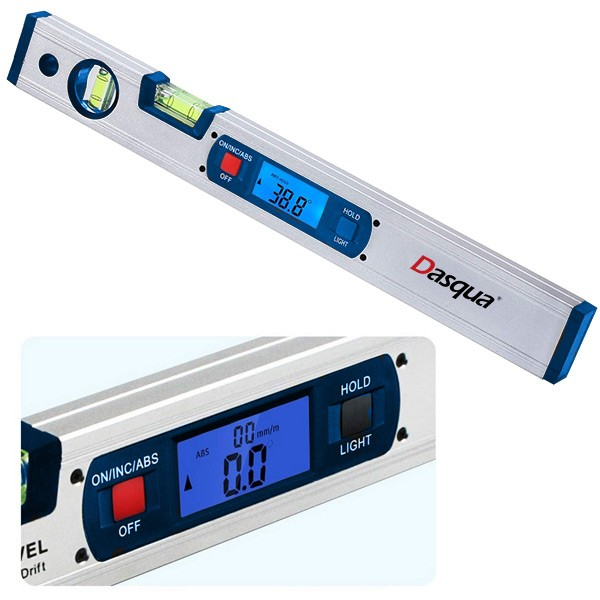 Nivela digitala inclinometru Dasqua 400mm, rezolutie 0,1°, precizie +/-0,2°, magnet inclus [2]