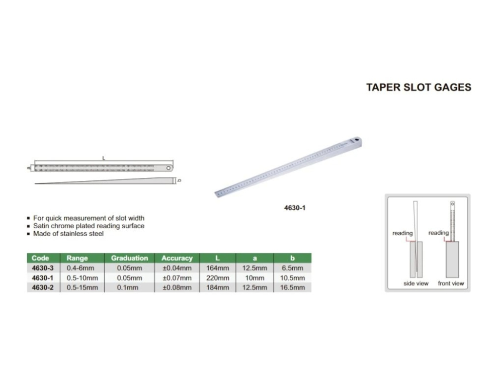 Pana de masurat INSIZE 0,5-10 mm, gradatie 0,05 mm, otel inoxidabil [2]