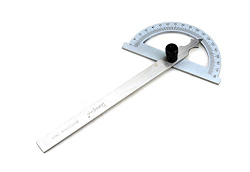 Raportor Dasqua 0–180°, 150x200 mm, otel inoxidabil, precizie +/-0,5° [2]