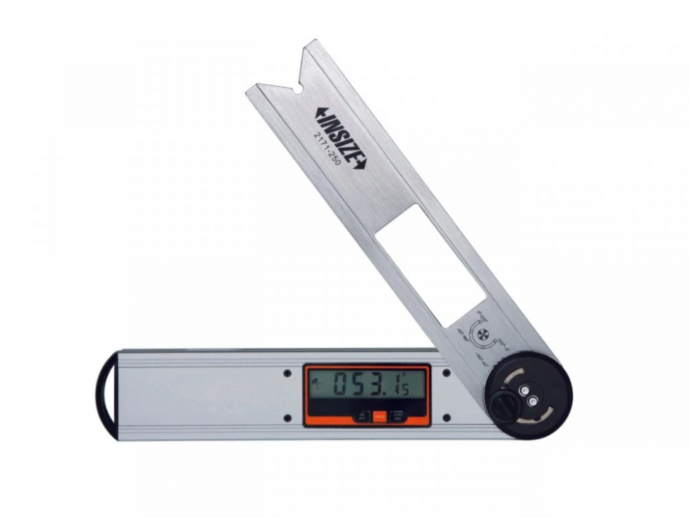 Raportor digital INSIZE 0–360°, rezolutie 0,05°, lungime 250mm, precizie +/-0,15° [1]