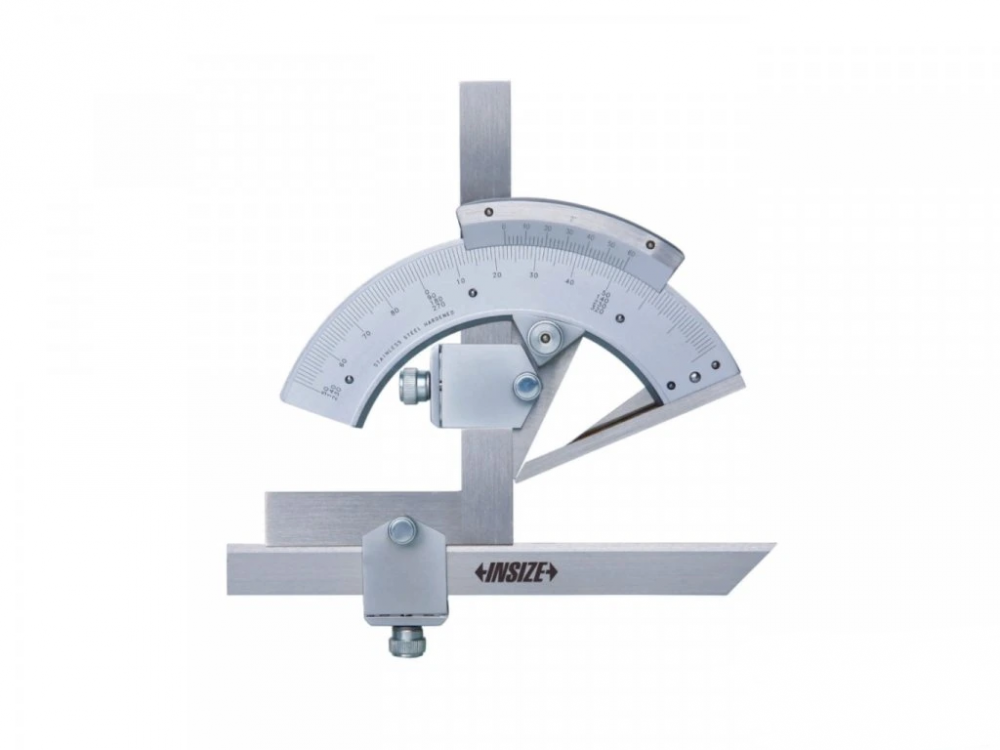 Raportor mecanic INSIZE 0–320°, pentru muchii interioare si exterioare, precizie +/-2' [1]