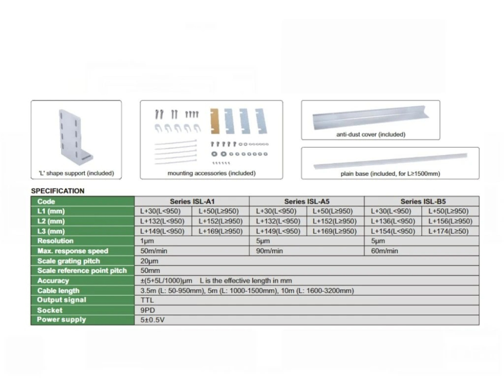Rigla digitala industriala ISL-B5-150 INSIZE, lungime 150 mm, rezolutie 5 μm, semnal TTL [3]