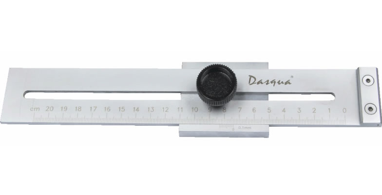 Rigla de marcaj Dasqua 200mm, otel inoxidabil calit, scala laser, precizie +/-0,1mm [1]