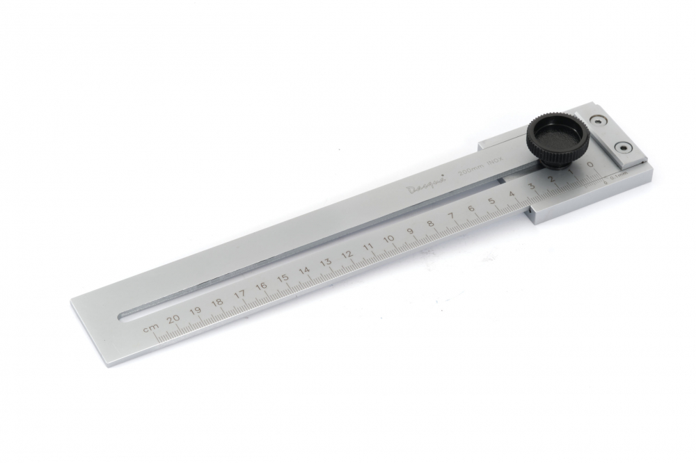 Rigla de marcaj Dasqua 200mm, otel inoxidabil calit, scala laser, precizie +/-0,1mm [3]
