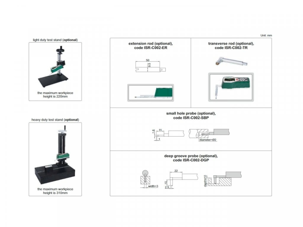 Rugozimetru universal INSIZE ISR-C002, 21 parametri, domeniu 160 um [4]