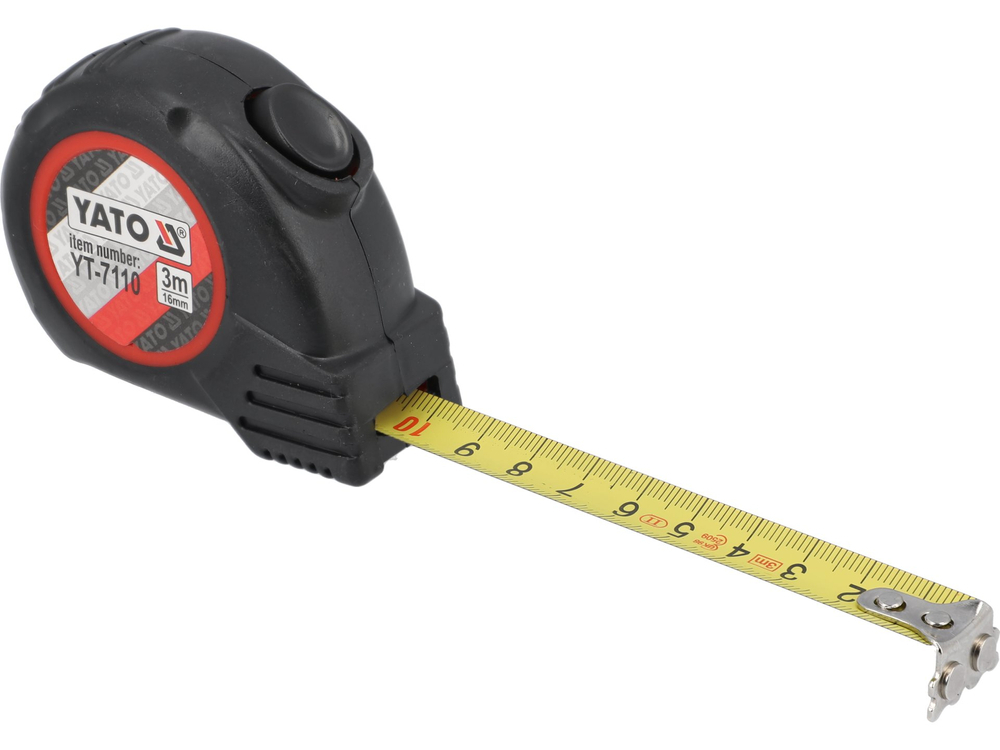 Ruleta cu banda metalica 3mx16mm, carcasa ABS si cauciuc, carlig magnetic [3]