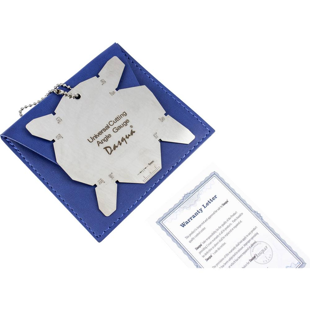 Sabon universal pentru verificarea burghielor Dasqua 60°–160°, grosime 1,0mm, precizie +/-0.5° inox [2]