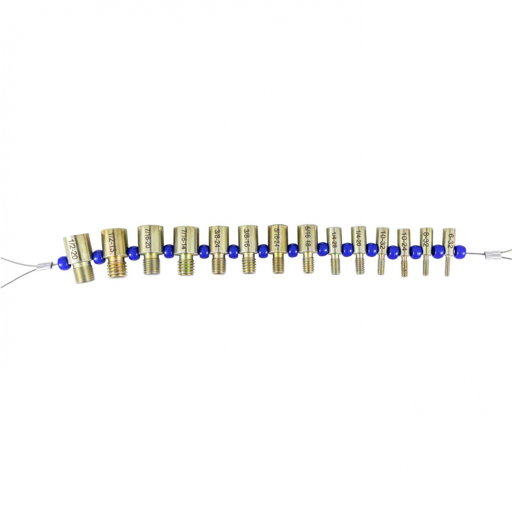 Set 26 piese pentru verificare filet metric M4–M12 si inch 6–20 Dasqua, suruburi si piulite, otel zincat [6]