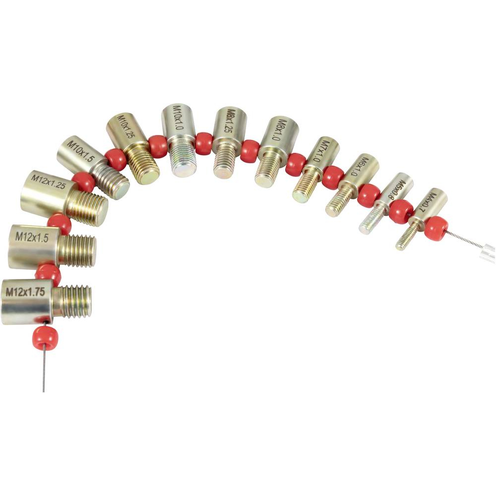 Set 26 piese pentru verificare filet metric M4–M12 si inch 6–20 Dasqua, suruburi si piulite, otel zincat [5]