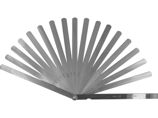 Set 17 lere din otel inoxidabil pentru atelier, domeniu grosimi 0,02-1,00 mm, lungime 200mm, latime 12,4mm [2]