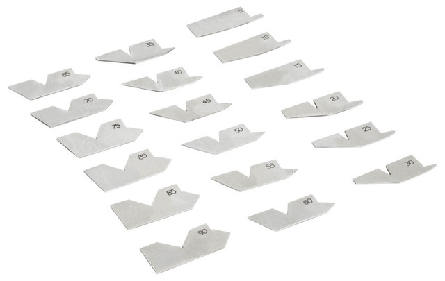 Set 18 calibre pentru unghiuri Dasqua domeniu 5°-90°, otel Inoxidabil [2]