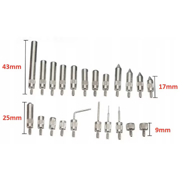 Set 22 palpatoare extensii adaptoare K-MET pentru ceas comparator, filet M2.5 [2]