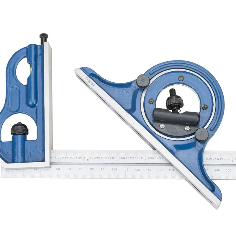 Set echer combinat 4 piese Dasqua domeniu 0-180°, rigla de 300mm, otel inoxidabil, precizie ridicata [3]
