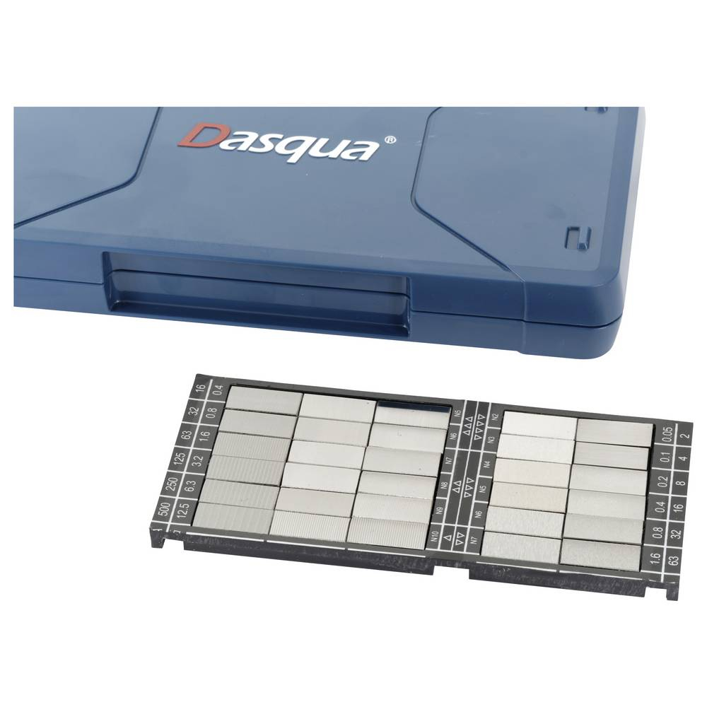 Set etaloane rugozitate Dasqua 30 de piese, 2–500 μ" AA, pentru strunjire, frezare, slefuire [2]