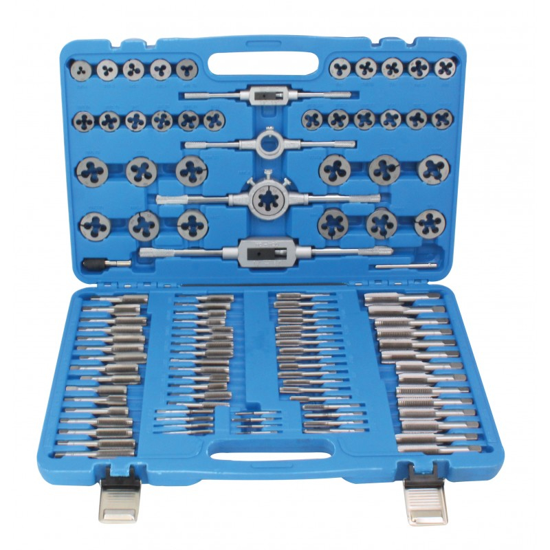 Set filiere si tarozi SATRA M2-M18, 110 piese, cu sisteme de prindere reglabile [2]