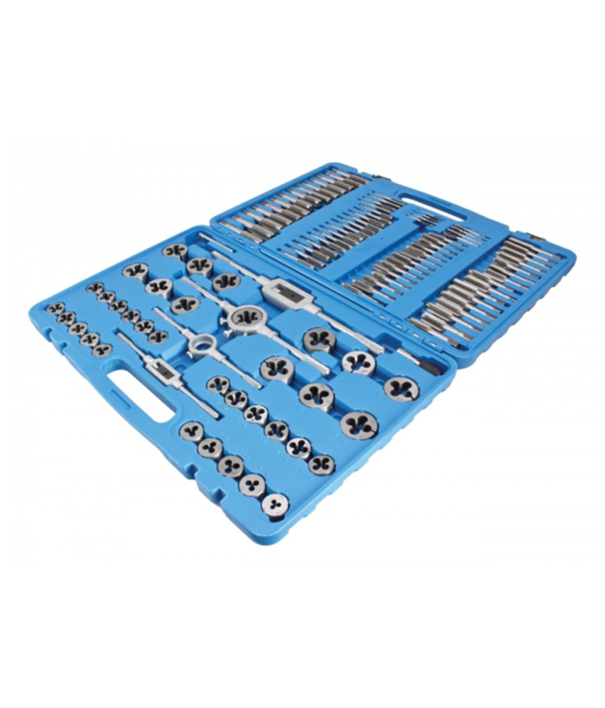 Set filiere si tarozi SATRA M2-M18, 110 piese, cu sisteme de prindere reglabile [3]