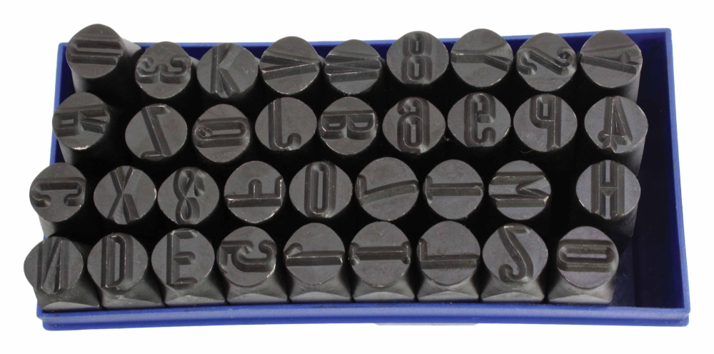 Set poansoane SATRA 36 piese, litere cifre simbol, 10mm, otel carbon [3]