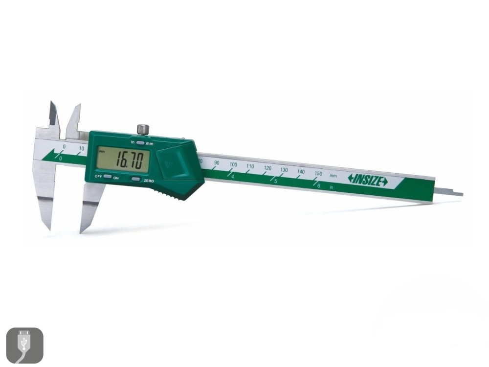 Subler digital cu ciocuri subtiri INSIZE 150mm, rezolutie 0.01mm, precizie +/-0.03mm [1]