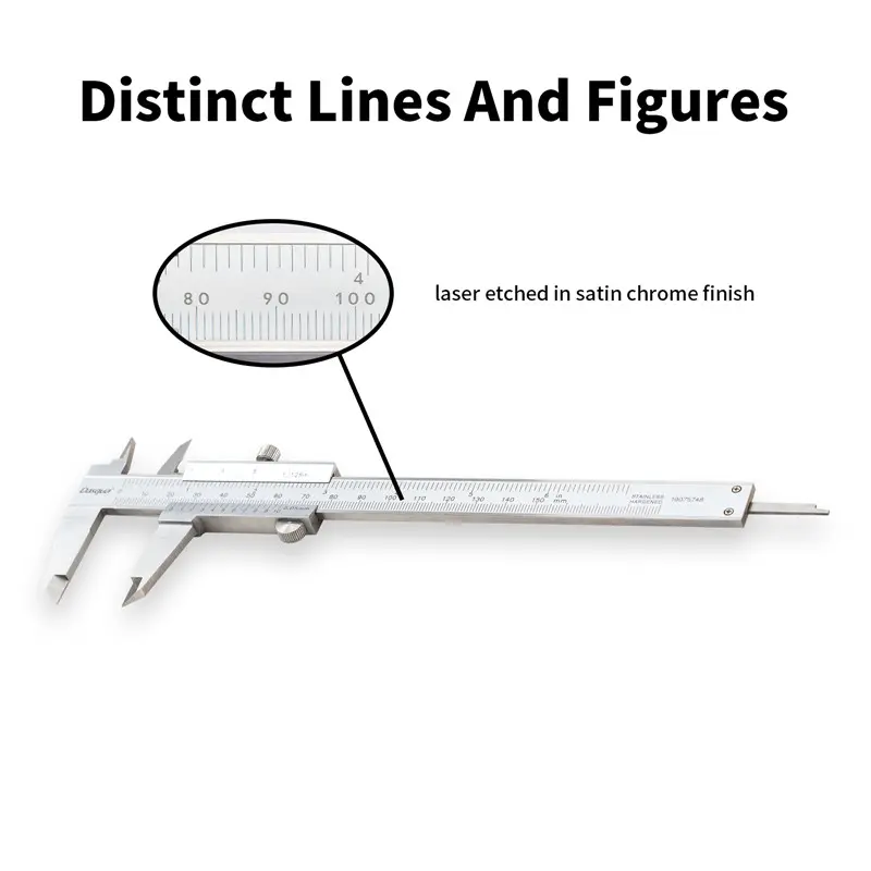 Subler mecanic Dasqua 300mm, venier monobloc, rezolutie 0,02mm, precizie +/−0,03mm [4]