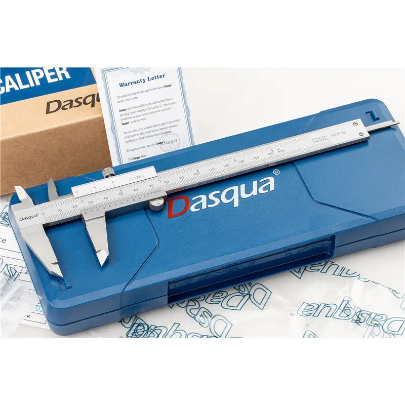 Subler mecanic Dasqua 150mm, venier monobloc, rezolutie 0,05mm, precizie +/−0,05mm [7]