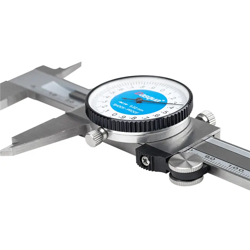 Subler mecanic cu cadran Dasqua 150mm, gradatie 0,01mm, rezistent la socuri, inox [2]