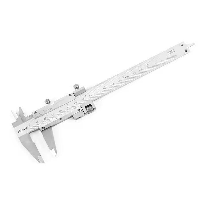 Subler mecanic Dasqua 200mm, cu reglaj fin, rezolutie 0,05mm, precizie +/−0,05mm [1]