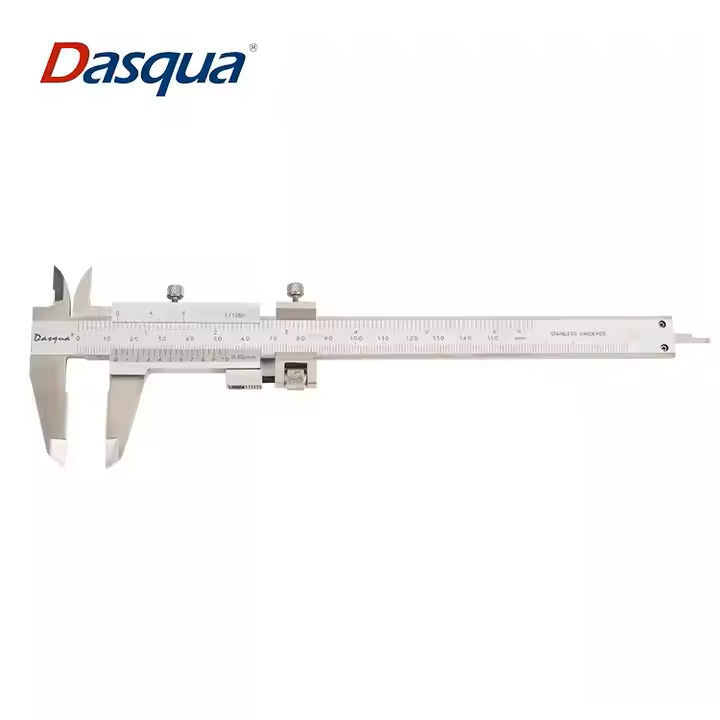 Subler mecanic Dasqua 200mm, rezolutie 0,02mm, reglaj fin, vernier monobloc [2]