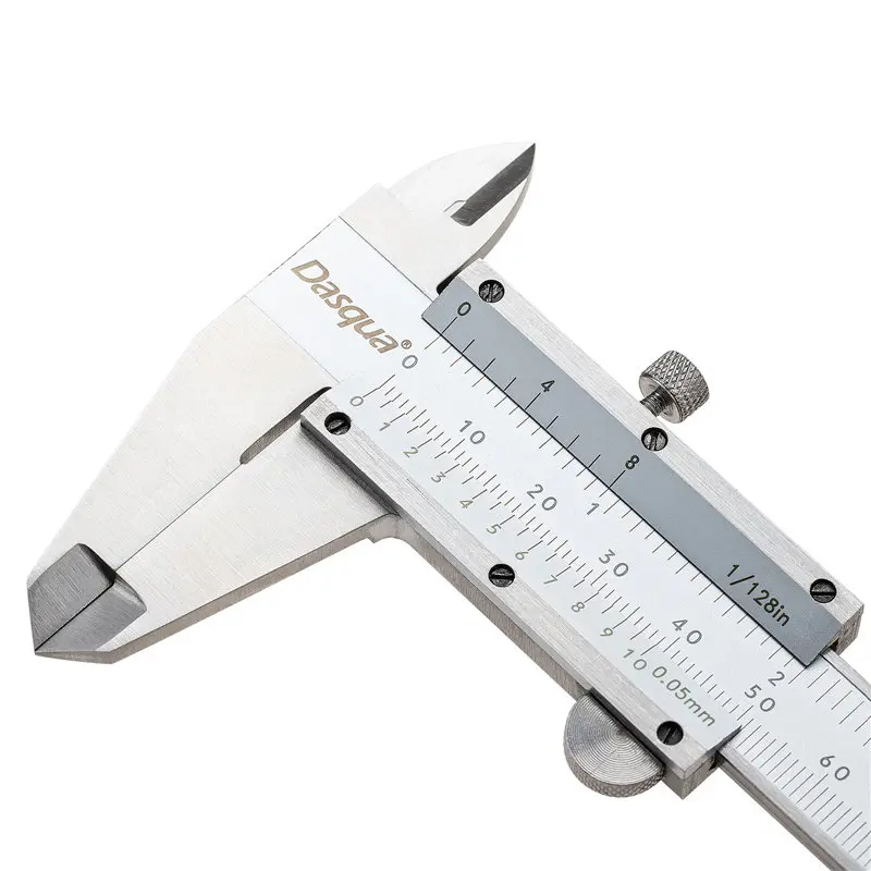Subler mecanic Dasqua 300mm, venier insurubat, rezolutie 0,05mm, precizie +/−0,05mm [1]
