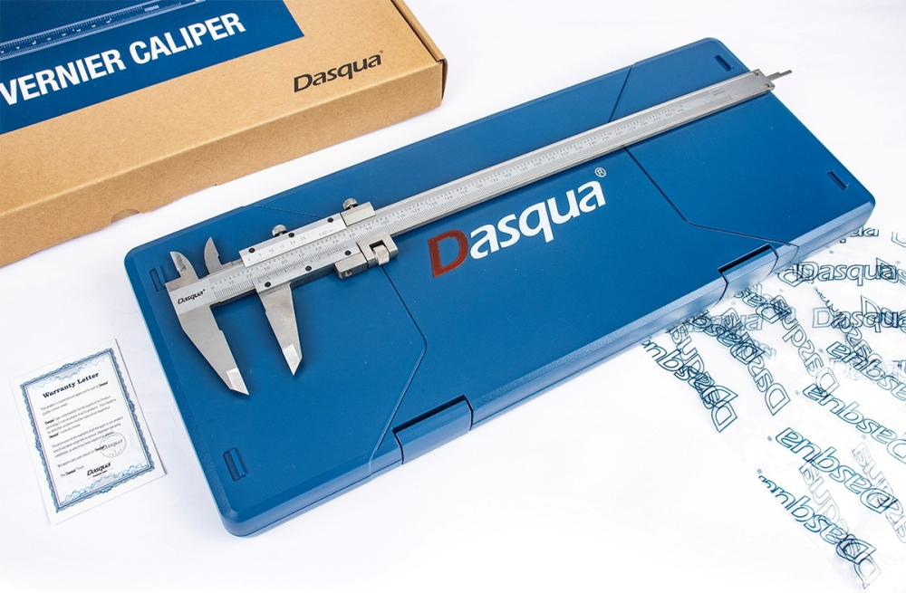 Subler mecanic cu reglaj fin Dasqua 0-300mm x 0,02mm, precizie +/−0,03mm [6]