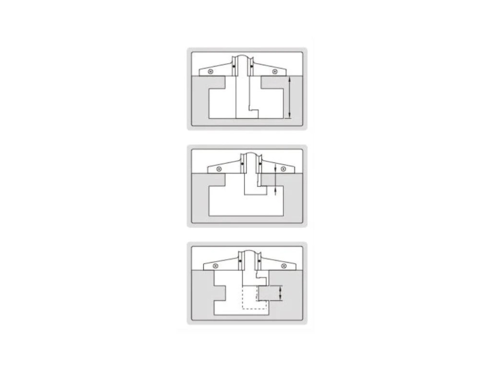 Subler mecanic de adancime cu carlig INSIZE 0–150 mm, diviziune 0.02 mm, precizie +/-0.03 mm [2]